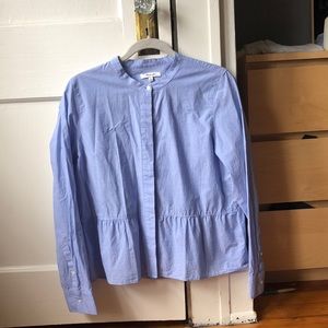 Madewell Peplum button up shirt